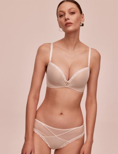 Бюстгальтер супер пуш-ап Alles NOCTURN 02 super P-UP экрю, Цвет: экрю, Размеры: 65F, изображение 4