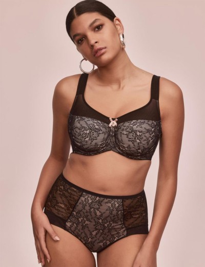 Бюстгальтер мягкий Alles SCARLET M черно-розовый, Цвет: черно-розовый, Размеры: 80D, изображение 6