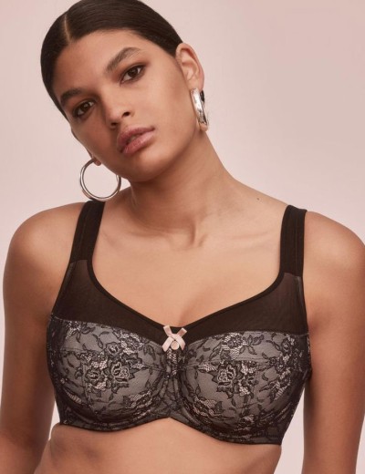 Бюстгальтер мягкий Alles SCARLET M черно-розовый, Цвет: черно-розовый, Размеры: 80D, изображение 3