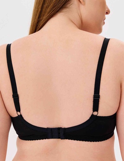 Бюстгальтер с мягкими кружевными чашками Lina A 6010 черно-красный, Цвет: черно-красный, Размеры: 80E, изображение 4