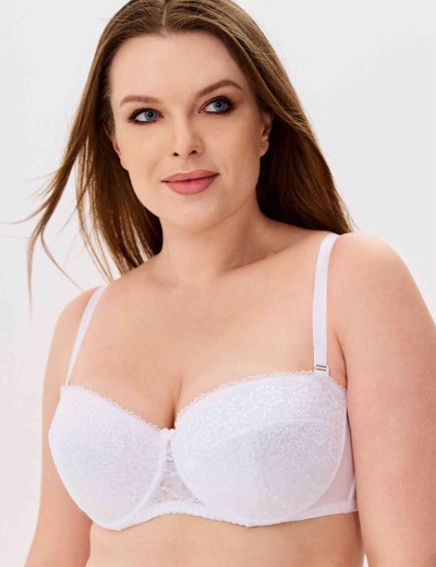 Бюстгальтер балконет анжелика Lina A 6035 белый, Цвет: белый, Размеры: 75B, изображение 5