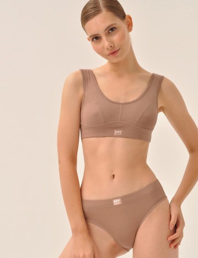 Хлопковые трусы слипы MY DS100 капучино, Цвет: коричневый, Размеры: XL, изображение 3