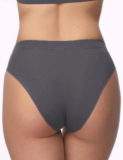 Хлопковые трусы слипы MY DS100 пепел, Цвет: серый, Размеры: S, изображение 2