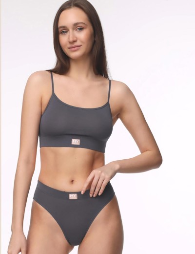 Хлопковые трусы слипы MY DS100 пепел, Цвет: серый, Размеры: S, изображение 3