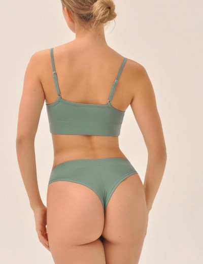 Хлопковые трусы бразилиана MY DS101 эвкалипт, Цвет: зеленый, Размеры: S, изображение 3