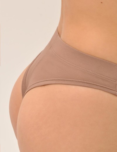 Хлопковые трусы бразилиана MY DS101 капучино, Цвет: коричневый, Размеры: XL, изображение 3