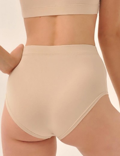 Высокие трусы слипы MY DS103 крем, Цвет: телесный, Размеры: S, изображение 2
