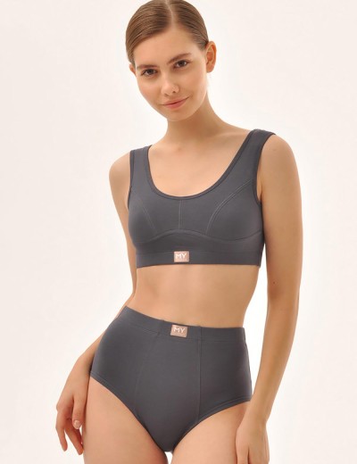 Высокие трусы слипы MY DS103 пепел, Цвет: серый, Размеры: S, изображение 3