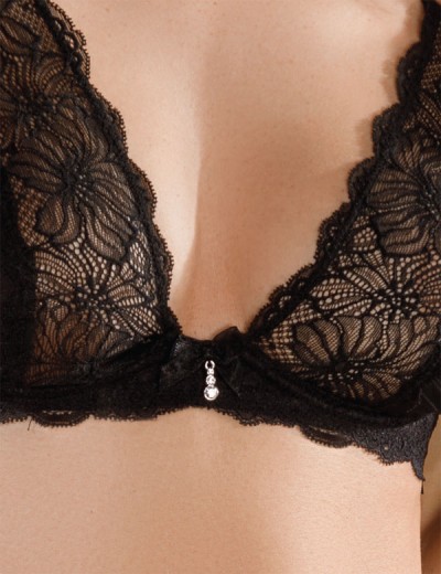 Кружевной бралетт Mioocchi GISELLE 8144 nero, Цвет: nero (черный), Размеры: 90C, изображение 4