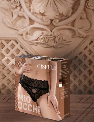 Кружевные трусики Mioocchi GISELLE 8242 nero, Цвет: nero (черный), Размеры: S, изображение 4