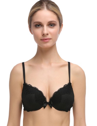 Бюстгальтер пуш-ап гелевый Mioocchi MARTA 7570 nero, Цвет: nero (черный), Размеры: 80A, изображение 3