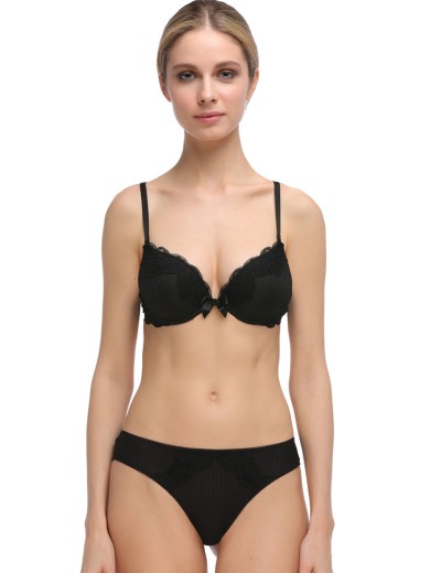 Бюстгальтер пуш-ап гелевый Mioocchi MARTA 7570 nero, Цвет: nero (черный), Размеры: 80A, изображение 4