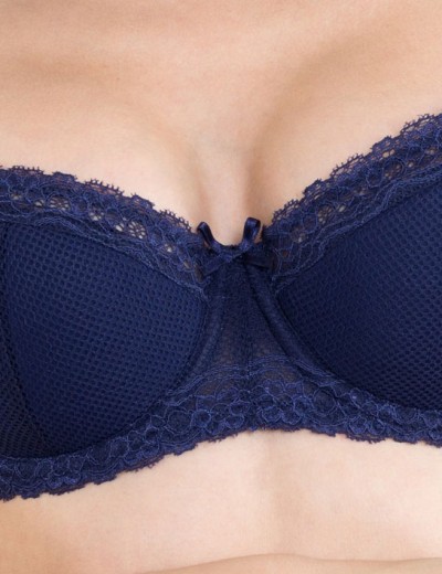 Бюстгальтер балконет Sermija 123-09-L синий сапфир, Цвет: синий сапфир, Размеры: 75F, изображение 4