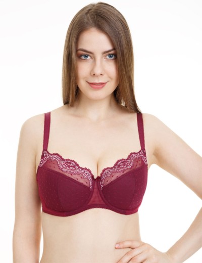 Бюстгальтер полумягкий Sermija 139-11-L гранатовое вино, Цвет: гранатовое вино, Размеры: 80G, изображение 3