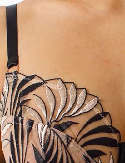 Бюстгальтер с мягкой чашкой Coquette Revue SAUVAGE 81128-18, Цвет: телесный с черным, Размеры: 75C, изображение 5