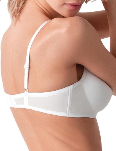 Мягкий хлопковый бюстгальтер Cotonella ADB02 DAILY bianco, Цвет: bianco (белый), Размеры: 80B, изображение 2