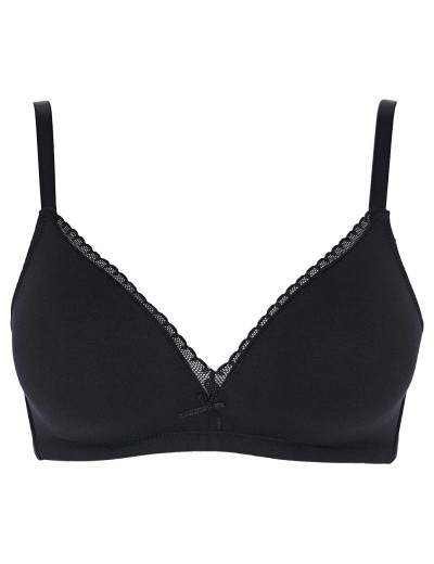 Мягкий хлопковый бюстгальтер Cotonella ADB02 DAILY nero, Цвет: nero (черный), Размеры: 85C, изображение 3