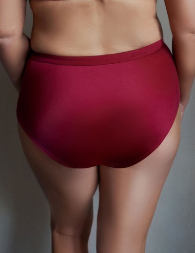 Трусы высокие Kris Line RUBIN high waist, Цвет: гранат, Размеры: M, изображение 2