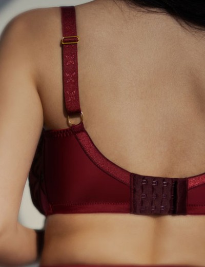 Мягкий бюстгальтер балконет Kris Line RUBIN half cup soft, Цвет: гранат, Размеры: 60GG, изображение 4