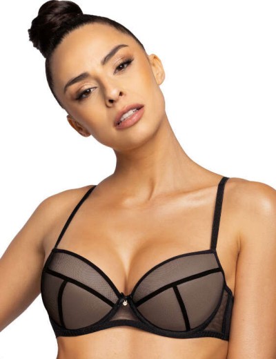 Бюстгальтер балконет пуш-ап MAT AGGIE Czarny M-0193-11-1, Цвет: черный, Размеры: 75D, изображение 3