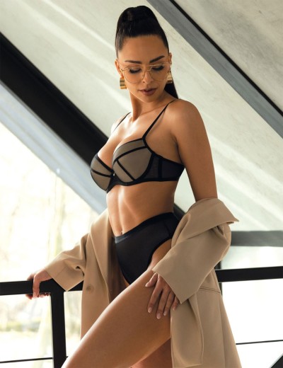 Бюстгальтер балконет пуш-ап MAT AGGIE Czarny M-0193-11-1, Цвет: черный, Размеры: 75D, изображение 7