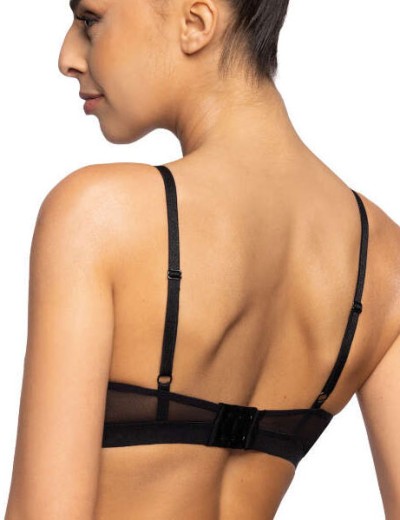 Мягкий прозрачный бюстгальтер MAT AGGIE Czarny M-0193-0, Цвет: черный, Размеры: 65B, изображение 2