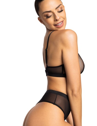 Завышенные стринги MAT AGGIE Czarny S-0193-4-1, Цвет: черный, Размеры: M, изображение 5