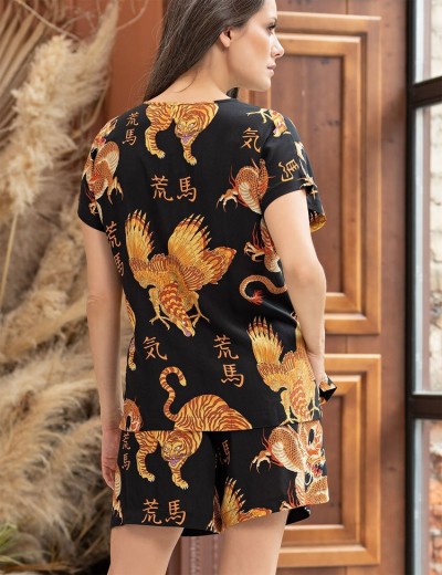 Женский комплект из вискозы Mia-Amore DRAGON 5082, Цвет: черный, Размеры: S, изображение 2