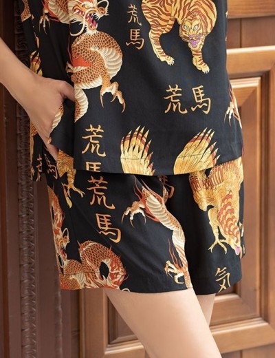 Женский комплект из вискозы Mia-Amore DRAGON 5082, Цвет: черный, Размеры: S, изображение 5