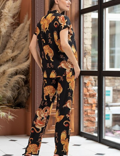 Домашний комплект для женщин Mia-Amore DRAGON 5085, Цвет: черный, Размеры: S, изображение 2