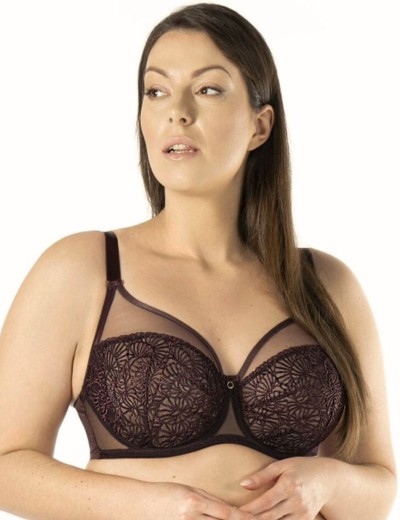 Бюстгальтер с мягкой чашкой Nipplex DAISY M, Цвет: баклажан, Размеры: 95C, изображение 2