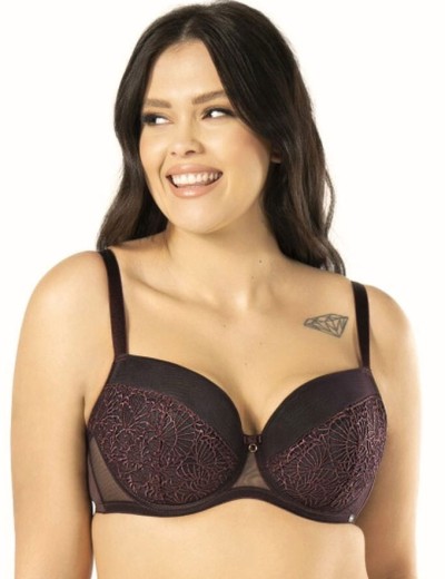 Бюстгальтер с плотной чашкой Nipplex DAISY U, Цвет: баклажан, Размеры: 90B, изображение 2 Бюстгальтер с плотной чашкой Nipplex DAISY U, Цвет: баклажан, Размеры: 90B, изображение 2