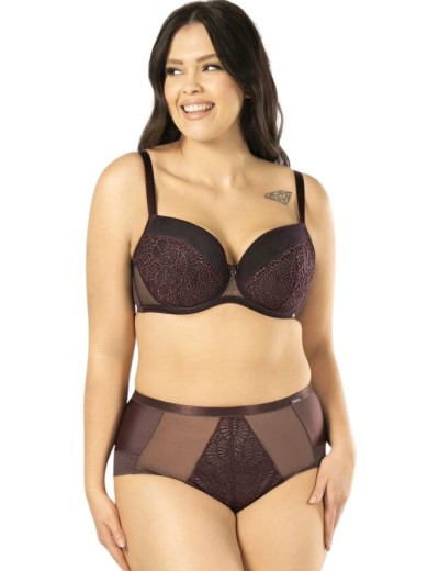 Трусы слипы высокие Nipplex DAISY CLASSIC, Цвет: баклажан, Размеры: S, изображение 2