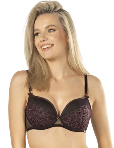 Формованный бюстгальтер пуш-ап Nipplex DAISY P-UP, Цвет: баклажан, Размеры: 80C, изображение 2