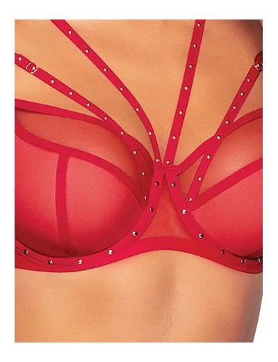 Бюстгальтер полупоролон Novika POIS POIS ROUGE N02 PU, Цвет: красный, Размеры: 70I, изображение 4