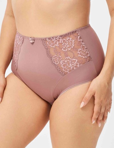 Высокие трусы слипы Elli 621 кофейно-розовый, Цвет: кофейно-розовый, Размеры: XL, изображение 3