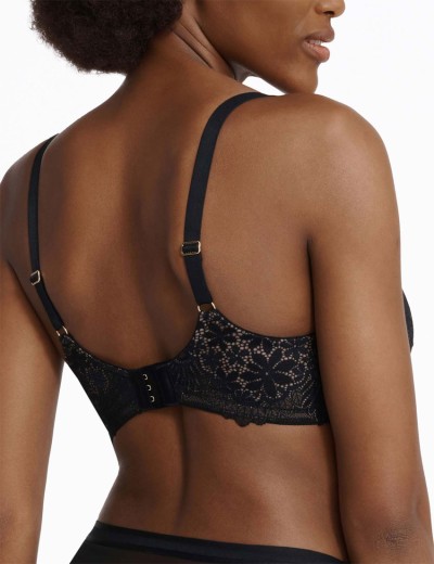 Кружевной поролоновый бюстгальтер Esotiq ILUSION 41031 черный+графит, Цвет: черный+графит, Размеры: 70F, изображение 2