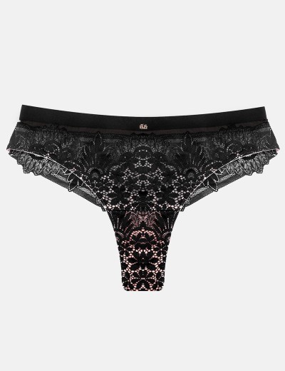 Кружевные стринги Esotiq ILUSION 41032 черный+графит, Цвет: черный+графит, Размеры: S, изображение 5