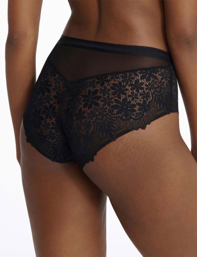 Кружевные высокие трусы Esotiq ILUSION 41091 черный+графит, Цвет: черный+графит, Размеры: S, изображение 2