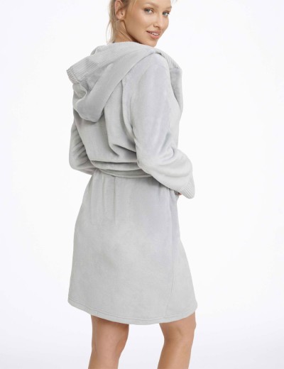 Теплый халат с капюшоном Esotiq CAIRO 41152 серый, Цвет: серый, Размеры: 2XL, изображение 2