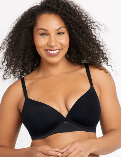 Бескаркасный гладкий бюстгальтер Maidenform DM2301 черный, Цвет: черный, Размеры: 75D, изображение 3