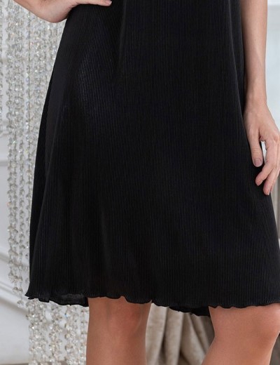 Плиссированная сорочка миди Mia-Amore ROXY 7371 черный, Цвет: черный, Размеры: M, изображение 5