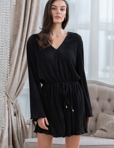 Комбидресс плиссированный Mia-Amore ROXY 7375 черный, Цвет: черный, Размеры: S, изображение 4