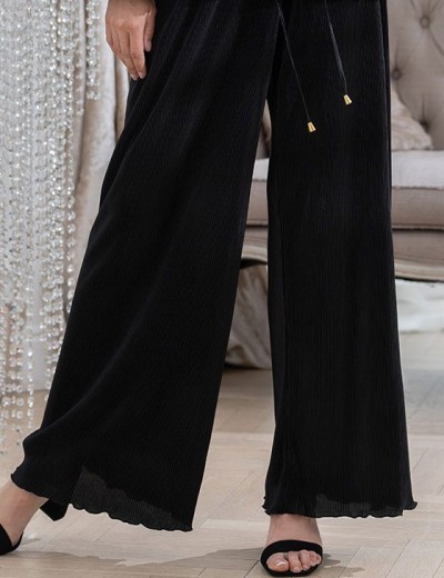 Брючный комплект плиссированный Mia-Amore ROXY 7376 черный, Цвет: черный, Размеры: L, изображение 5