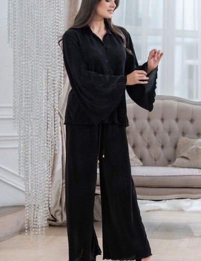 Брючный комплект плиссированный Mia-Amore ROXY 7376 черный, Цвет: черный, Размеры: L, изображение 3