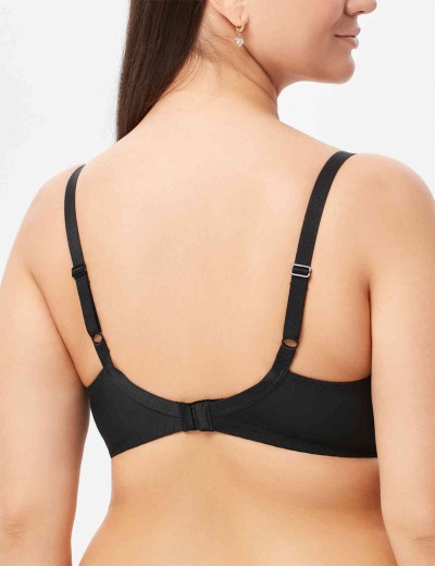 Бюстгальтер балконет тюльпан Milavitsa 124950 черный с нюдом, Цвет: черный с нюдом, Размеры: 90C, изображение 2