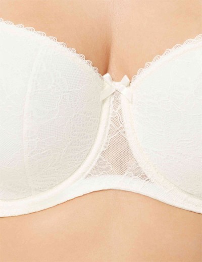 Бюстгальтер балконет тюльпан Milavitsa 124950 приглушенно-белый, Цвет: приглушенно-белый, Размеры: 85C, изображение 5