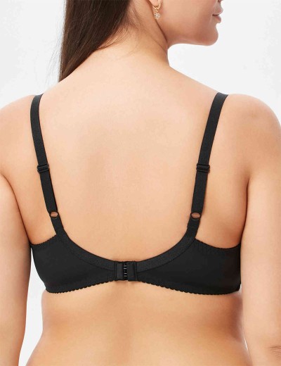 Мягкий кружевной бюстгальтер Milavitsa 129000 черный с нюдом, Цвет: черный с нюдом, Размеры: 70G, изображение 2