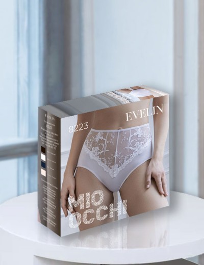 Трусы высокие женские Mioocchi EVELIN 8223 bianco, Цвет: bianco (белый), Размеры: L, изображение 5