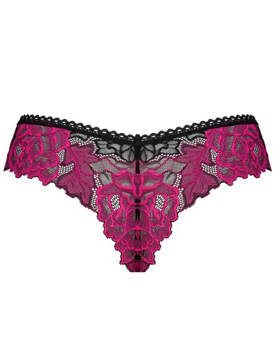 Кружевные трусики Obsessive ROSENTY PANTIES, Цвет: черный, Размеры: XS/S, изображение 5
